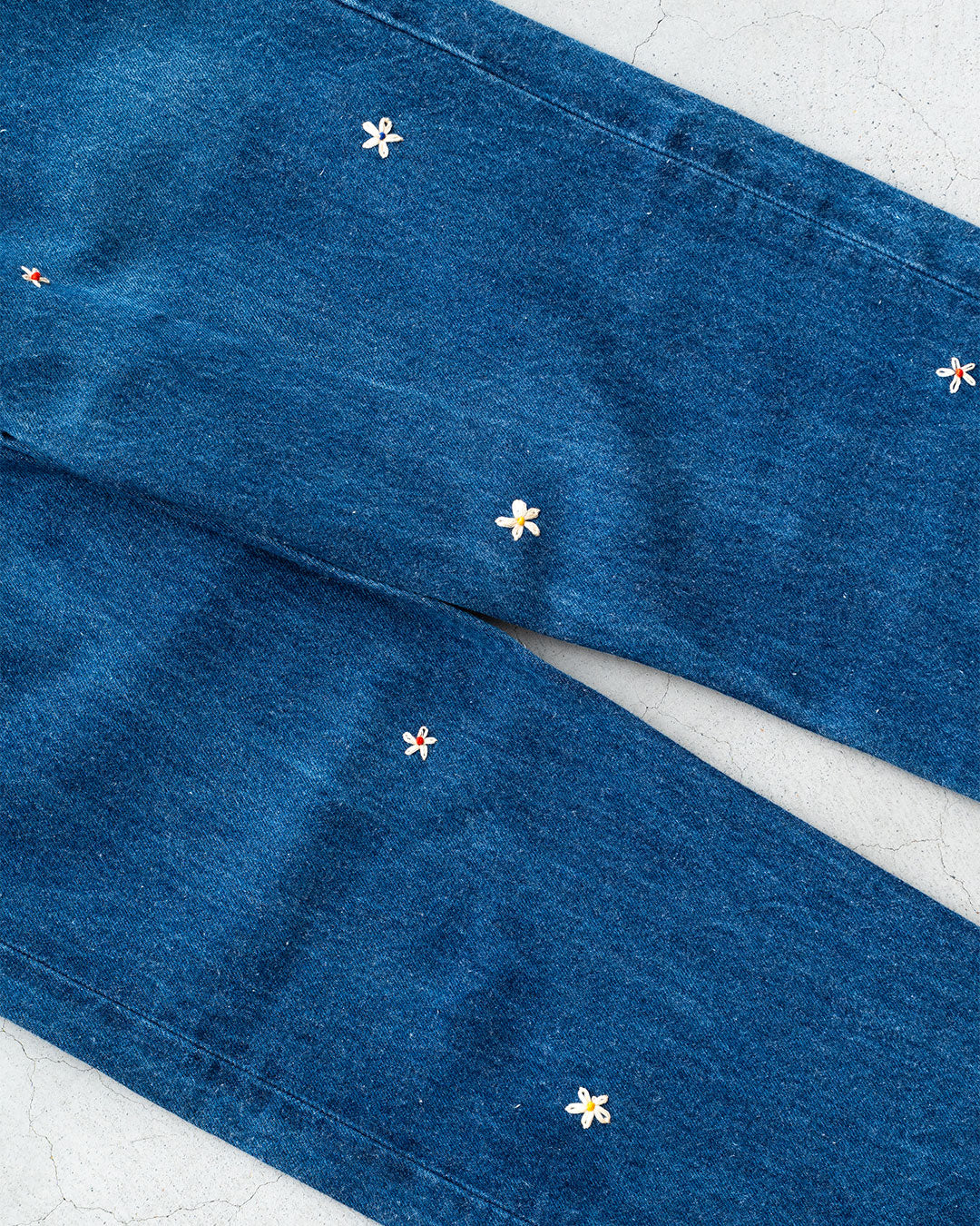 【SHANANA MIL】Used 501 Denim『Hand Embroidery Daisy』②