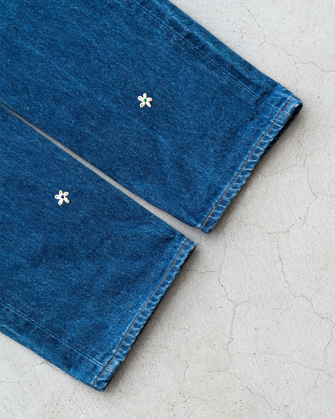 【SHANANA MIL】Used 501 Denim『Hand Embroidery Daisy』②