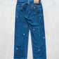 【SHANANA MIL】Used 501 Denim『Hand Embroidery Daisy』②