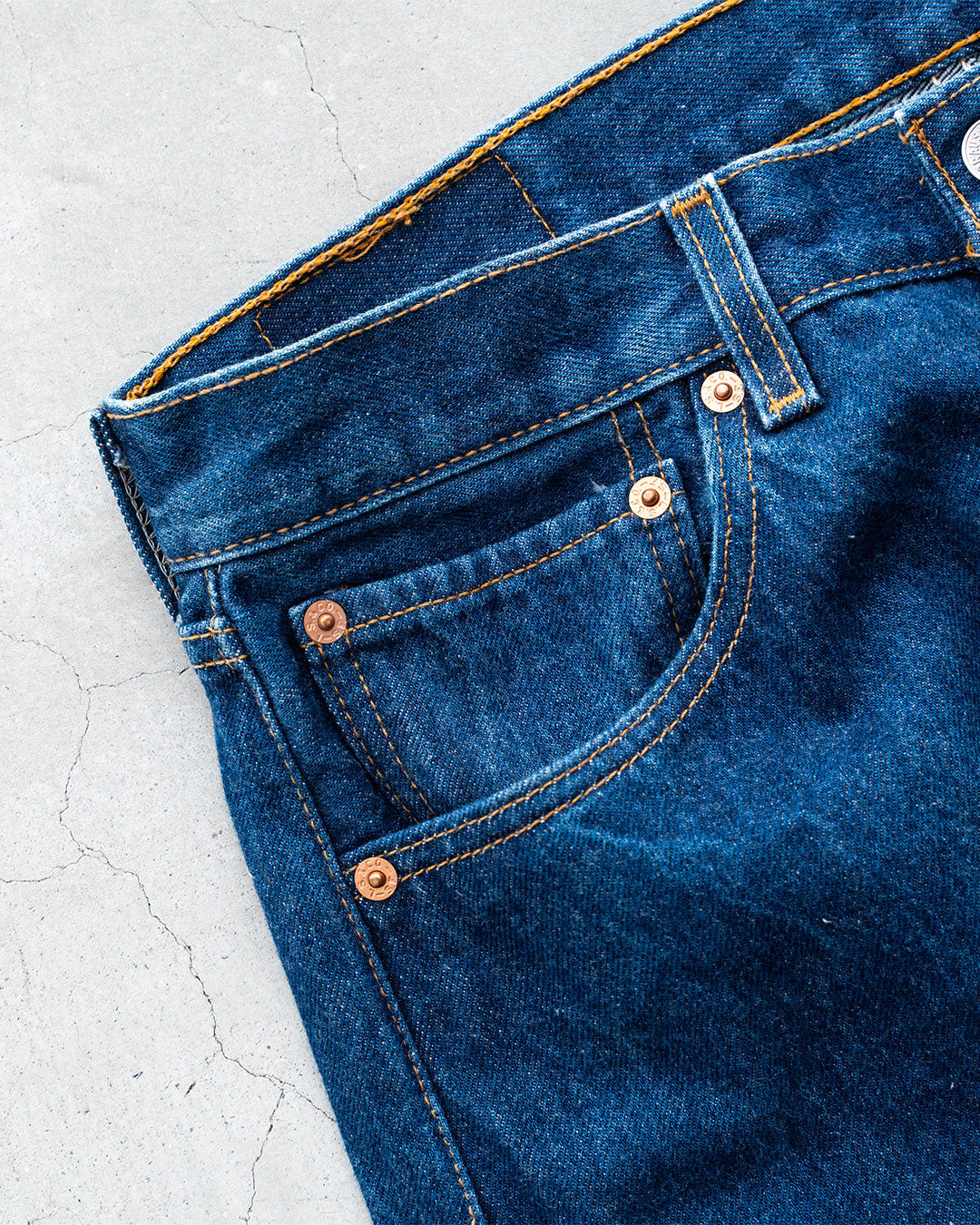 【SHANANA MIL】Used 501 Denim『Hand Embroidery Daisy』③