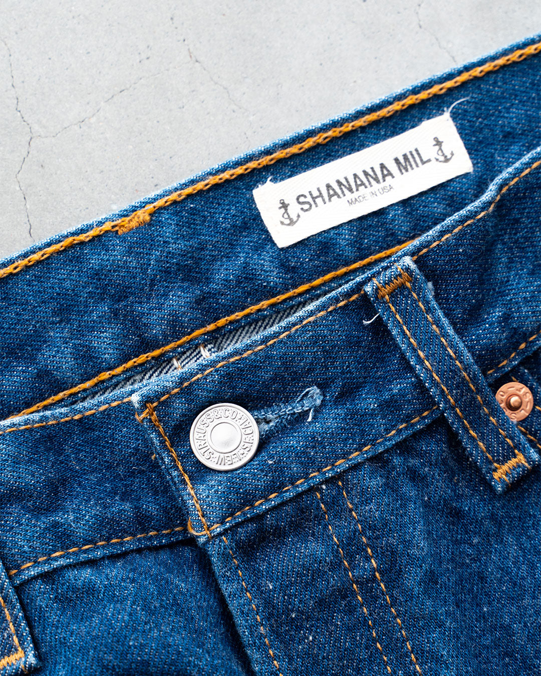 【SHANANA MIL】Used 501 Denim『Hand Embroidery Daisy』③