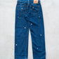 【SHANANA MIL】Used 501 Denim『Hand Embroidery Daisy』③