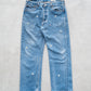 【SHANANA MIL】Used 501 Denim『Hand Embroidery Daisy』④