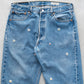 【SHANANA MIL】Used 501 Denim『Hand Embroidery Daisy』④