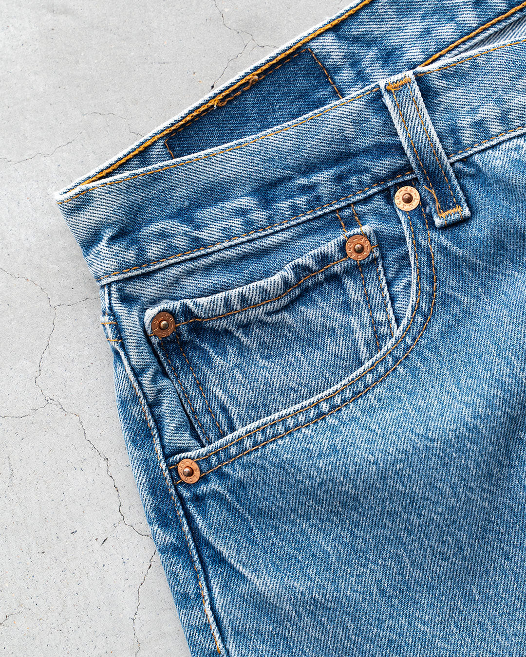 【SHANANA MIL】Used 501 Denim『Hand Embroidery Daisy』④