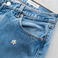 【SHANANA MIL】Used 501 Denim『Hand Embroidery Daisy』④