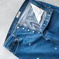 【SHANANA MIL】Used 501 Denim『Hand Embroidery Daisy』⑤