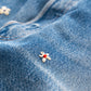 【SHANANA MIL】Used 501 Denim『Hand Embroidery Daisy』⑥