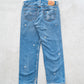 【SHANANA MIL】Used 501 Denim『Hand Embroidery Daisy』⑥