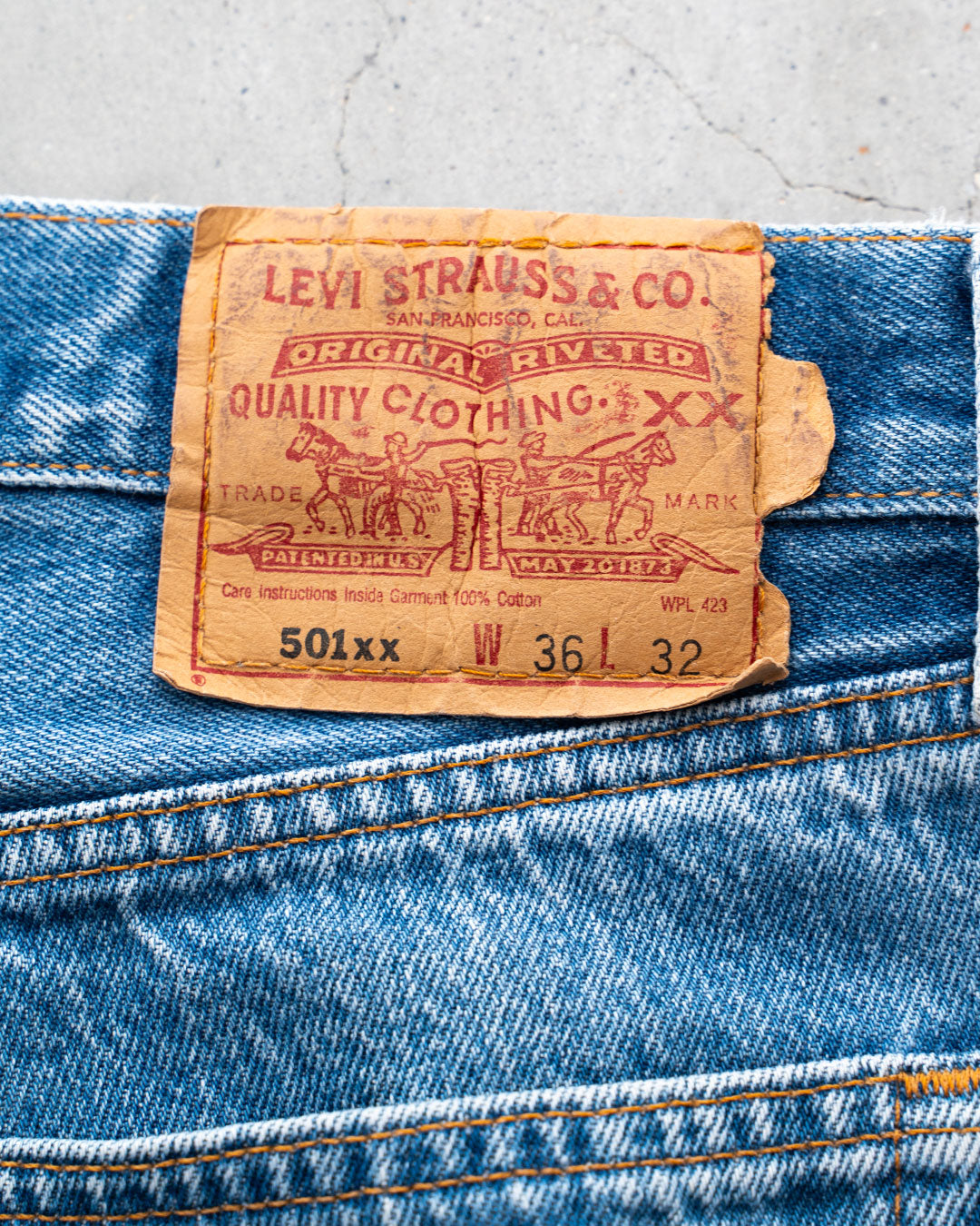 【SHANANA MIL】Used 501 Denim『Hand Embroidery Daisy』⑥