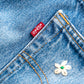 【SHANANA MIL】Used 501 Denim『Hand Embroidery Daisy』⑥
