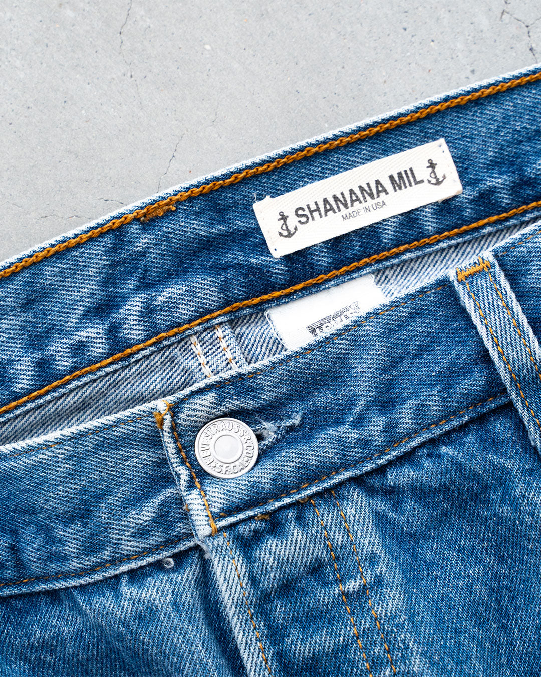 【SHANANA MIL】Used 501 Denim『Hand Embroidery Daisy』⑦
