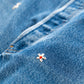 【SHANANA MIL】Used 501 Denim『Hand Embroidery Daisy』⑦