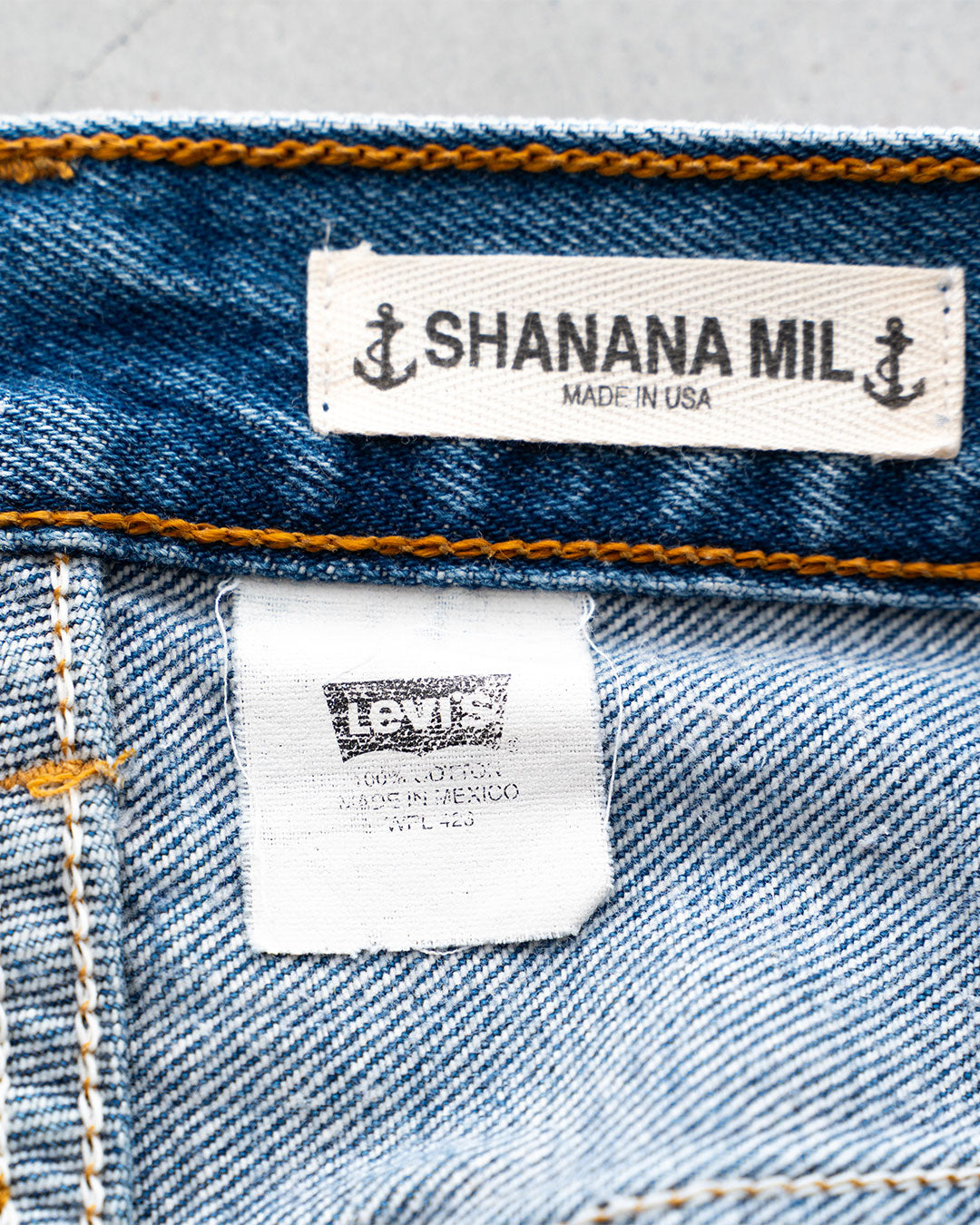 【SHANANA MIL】Used 501 Denim『Hand Embroidery Daisy』⑦