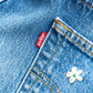 【SHANANA MIL】Used 501 Denim『Hand Embroidery Daisy』⑦