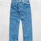 【SHANANA MIL】Used 501 Denim『Hand Embroidery Daisy』⑧
