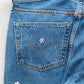 【SHANANA MIL】Used 501 Denim『Hand Embroidery Daisy』⑧
