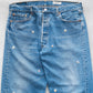 【SHANANA MIL】Used 501 Denim『Hand Embroidery Daisy』⑨