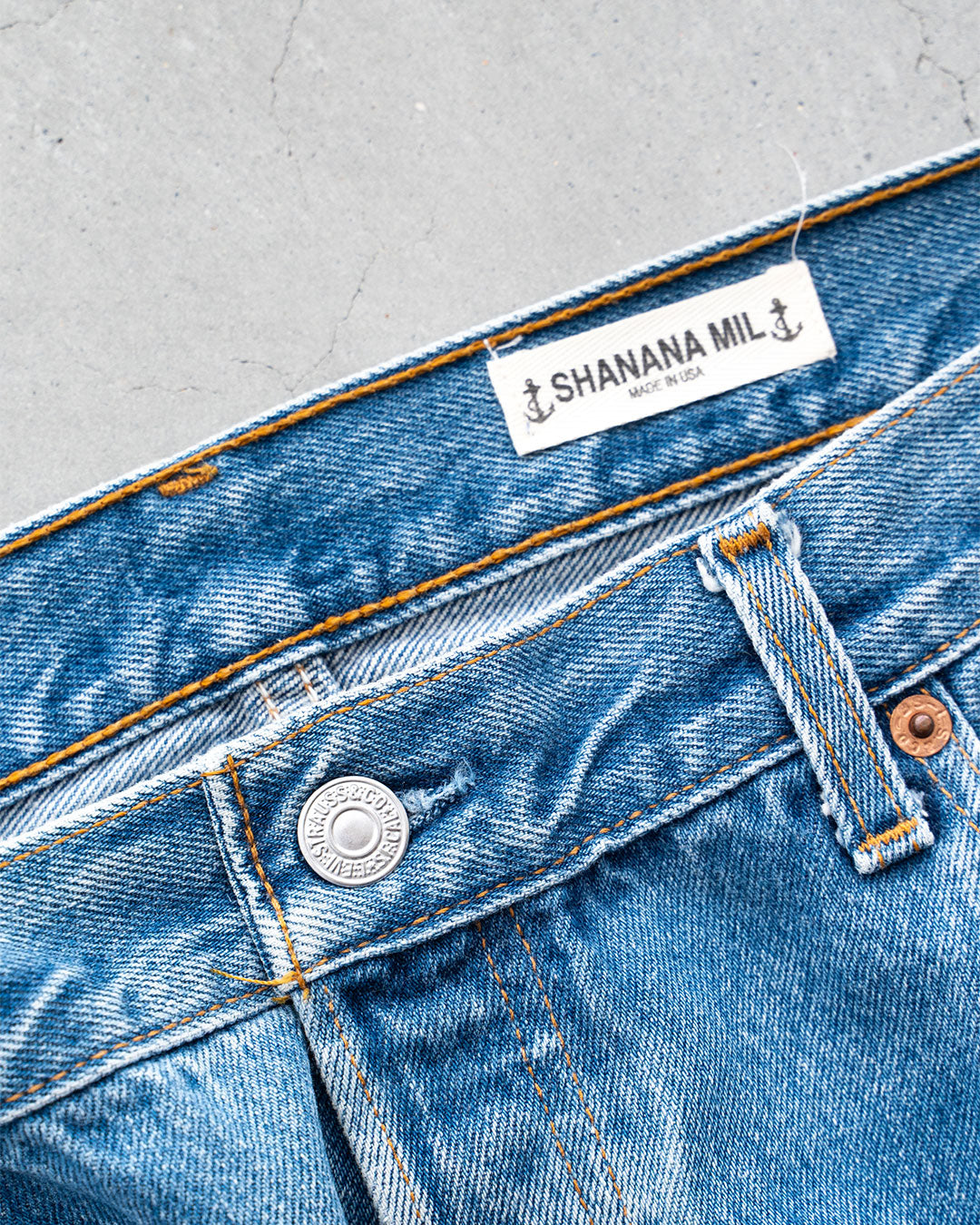 【SHANANA MIL】Used 501 Denim『Hand Embroidery Daisy』⑨