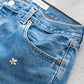【SHANANA MIL】Used 501 Denim『Hand Embroidery Daisy』⑨