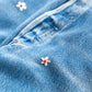 【SHANANA MIL】Used 501 Denim『Hand Embroidery Daisy』⑨