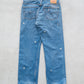 【SHANANA MIL】Used 501 Denim『Hand Embroidery Daisy』⑨