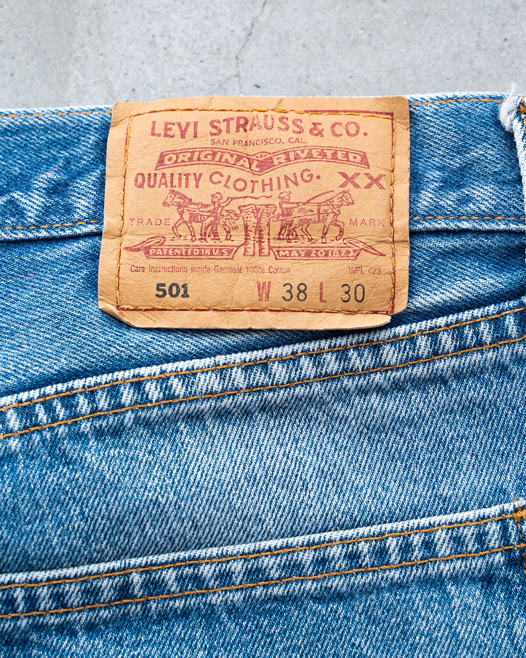 【SHANANA MIL】Used 501 Denim『Hand Embroidery Daisy』⑨