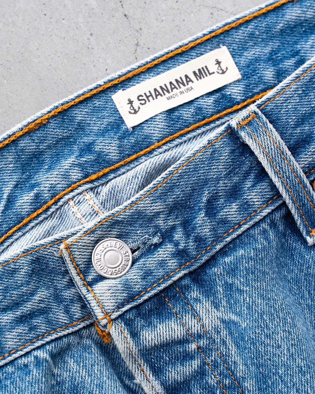 【SHANANA MIL】Used 501 Denim『Hand Embroidery Daisy』⑩