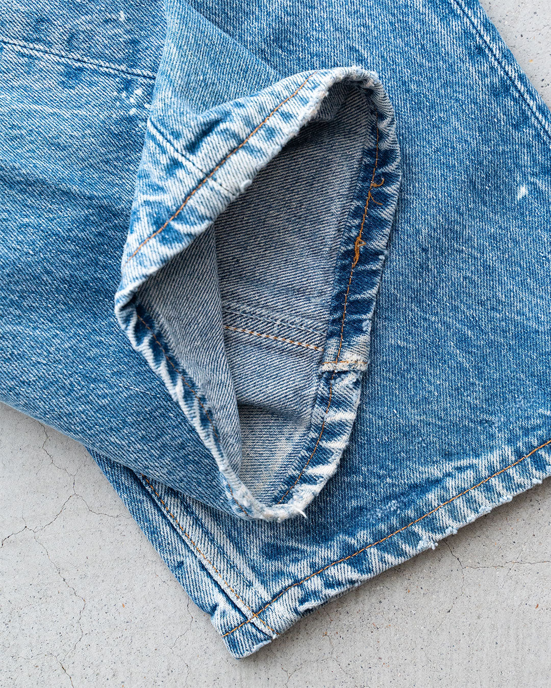 【SHANANA MIL】Used 501 Denim『Hand Embroidery Daisy』⑩