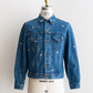 【SHANANA MIL】Used 70505 Denim Jacket 『Hand Embroidery Daisy』 made in USA ①