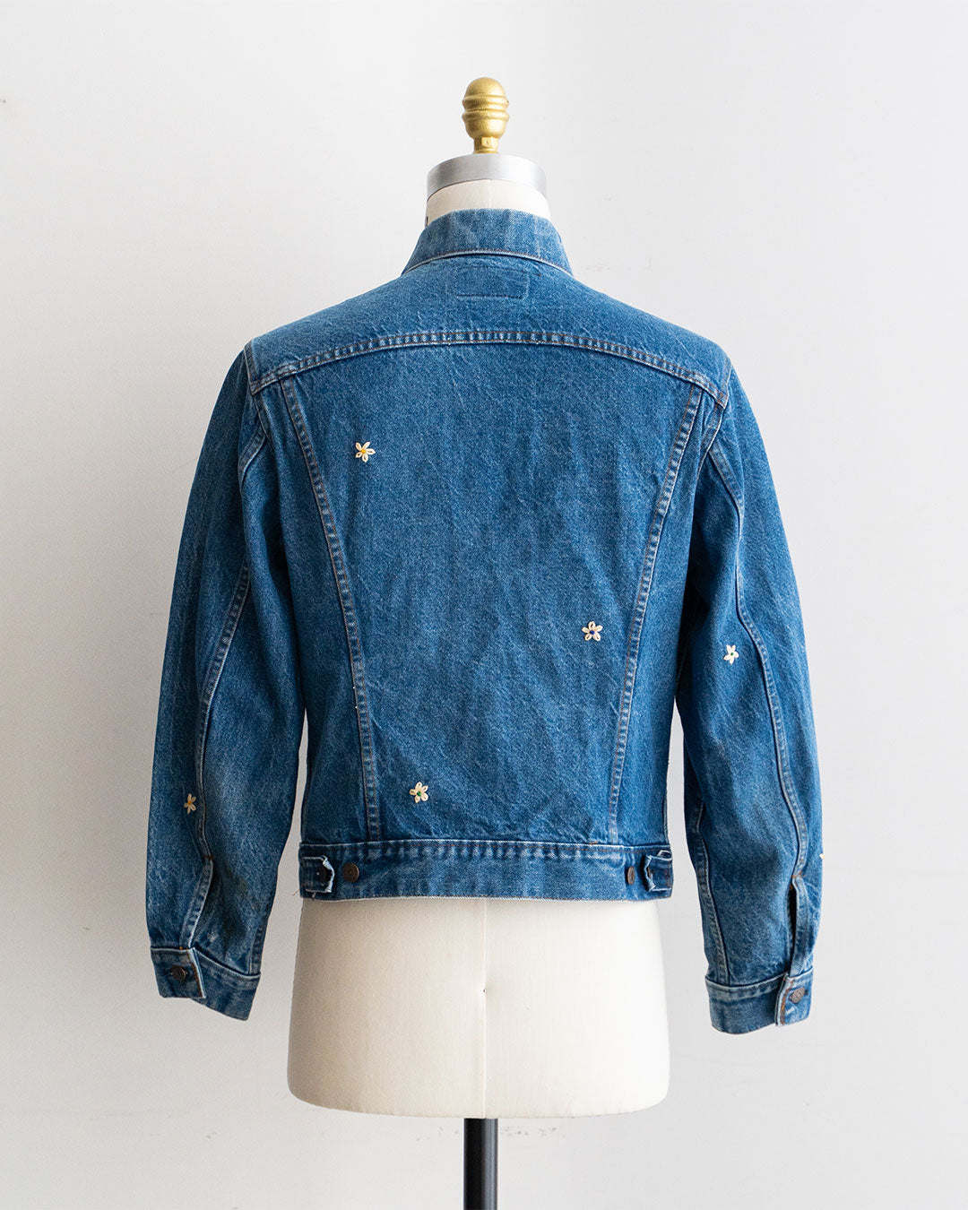 【SHANANA MIL】Used 70505 Denim Jacket 『Hand Embroidery Daisy』 made in USA ①