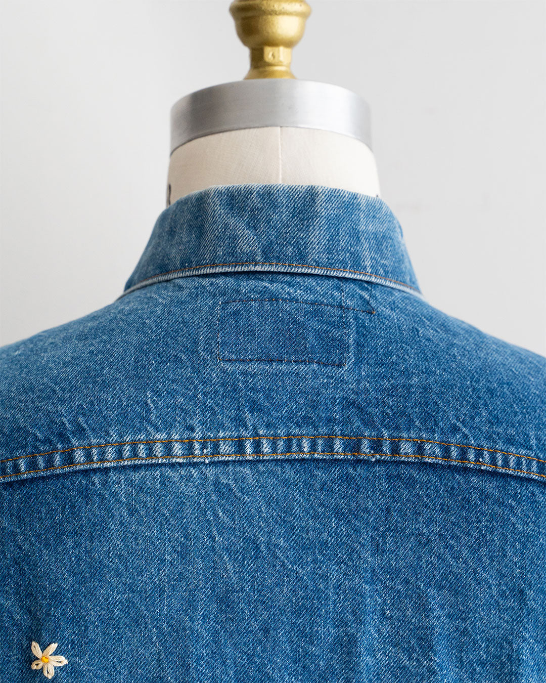 【SHANANA MIL】Used 70505 Denim Jacket 『Hand Embroidery Daisy』 made in USA ①