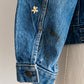 【SHANANA MIL】Used 70505 Denim Jacket 『Hand Embroidery Daisy』 made in USA ①