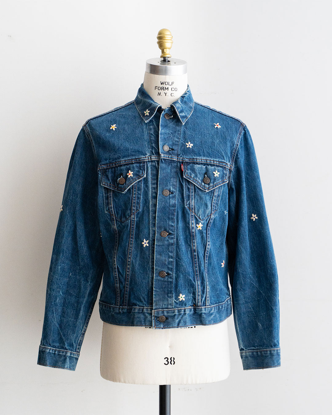 【SHANANA MIL】Used 70505 Denim Jacket 『Hand Embroidery Daisy』made in USA ②