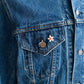 【SHANANA MIL】Used 70505 Denim Jacket 『Hand Embroidery Daisy』made in USA ②