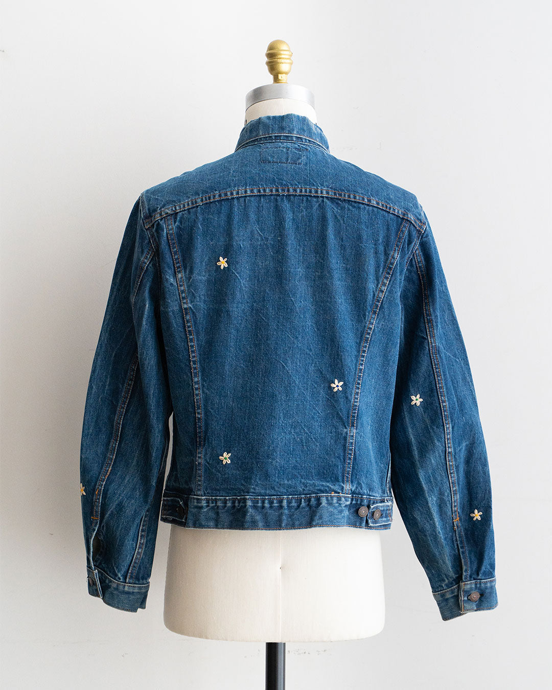 【SHANANA MIL】Used 70505 Denim Jacket 『Hand Embroidery Daisy』made in USA ②