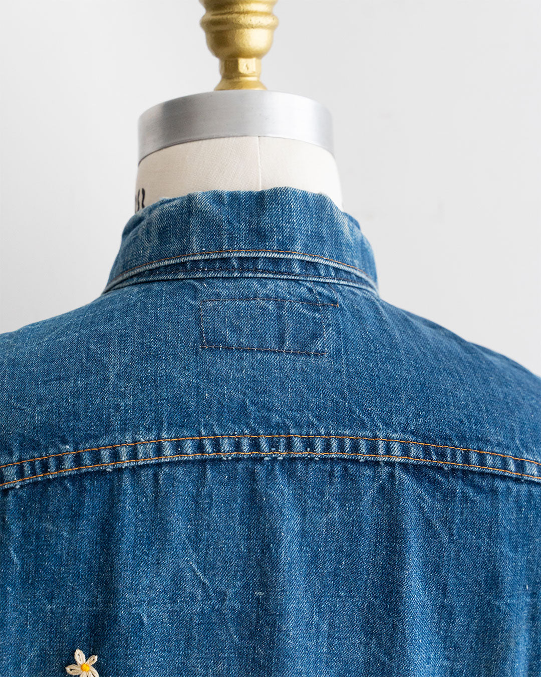 【SHANANA MIL】Used 70505 Denim Jacket 『Hand Embroidery Daisy』made in USA ②