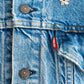 【SHANANA MIL】Used 70505 Denim Jacket 『Hand Embroidery Daisy』made in USA ③