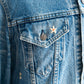 【SHANANA MIL】Used 70505 Denim Jacket 『Hand Embroidery Daisy』made in USA ③