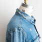 【SHANANA MIL】Used 70505 Denim Jacket 『Hand Embroidery Daisy』made in USA ③