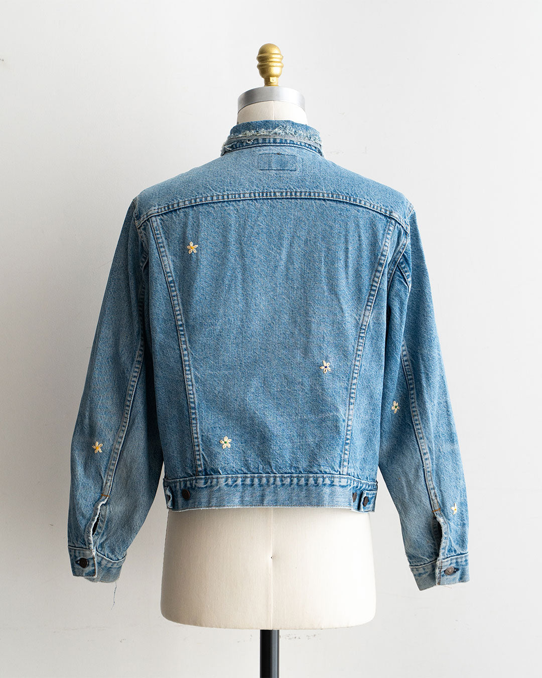 【SHANANA MIL】Used 70505 Denim Jacket 『Hand Embroidery Daisy』made in USA ③