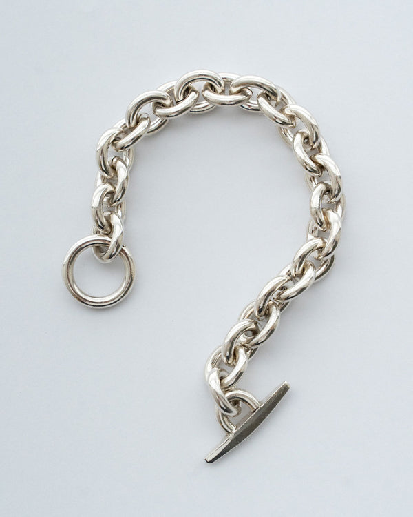 【VINTAGE】Danish Silver Heavy Chain Bracelet 『Hermann Siersbol』