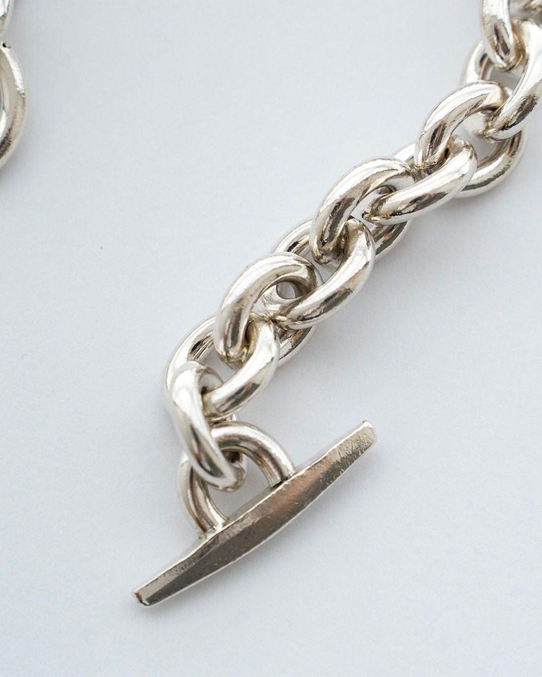 【VINTAGE】Danish Silver Heavy Chain Bracelet 『Hermann Siersbol』