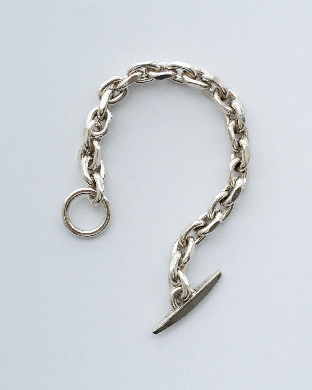 【VINTAGE】Danish Silver Heavy Chain Bracelet 『Johs Torlyk』