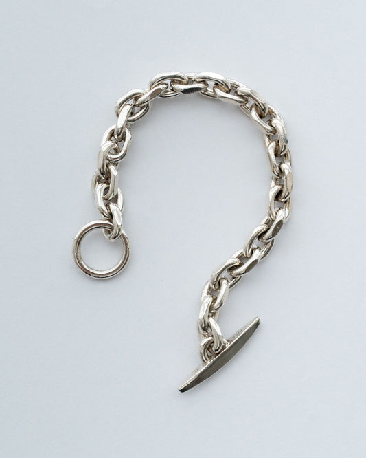 【VINTAGE】Danish Silver Heavy Chain Bracelet 『Johs Torlyk』