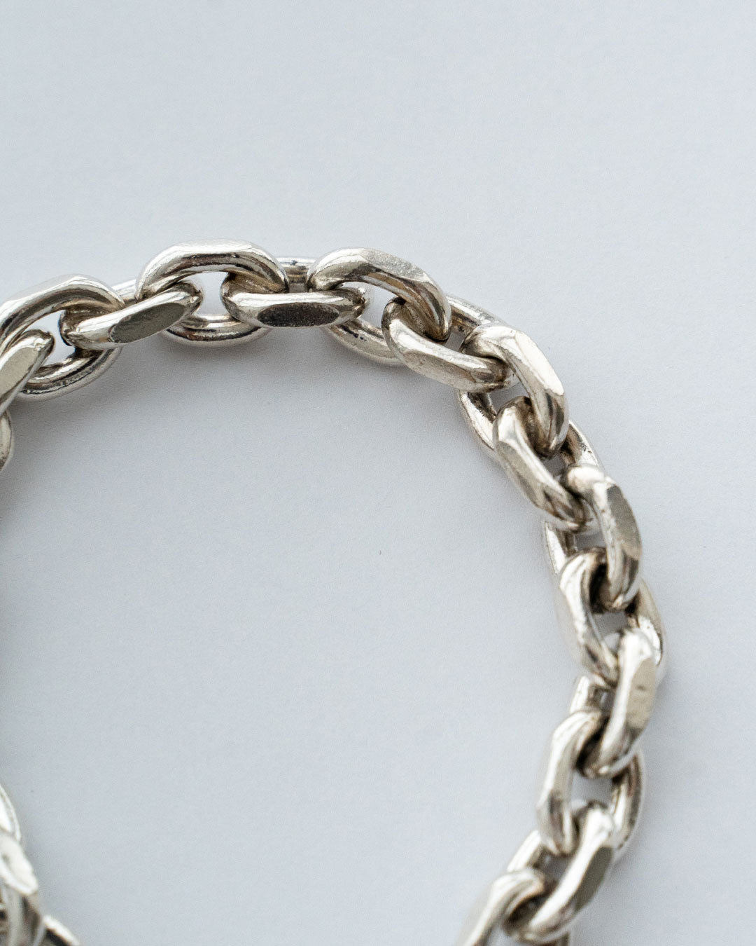 【VINTAGE】Danish Silver Heavy Chain Bracelet 『Johs Torlyk』
