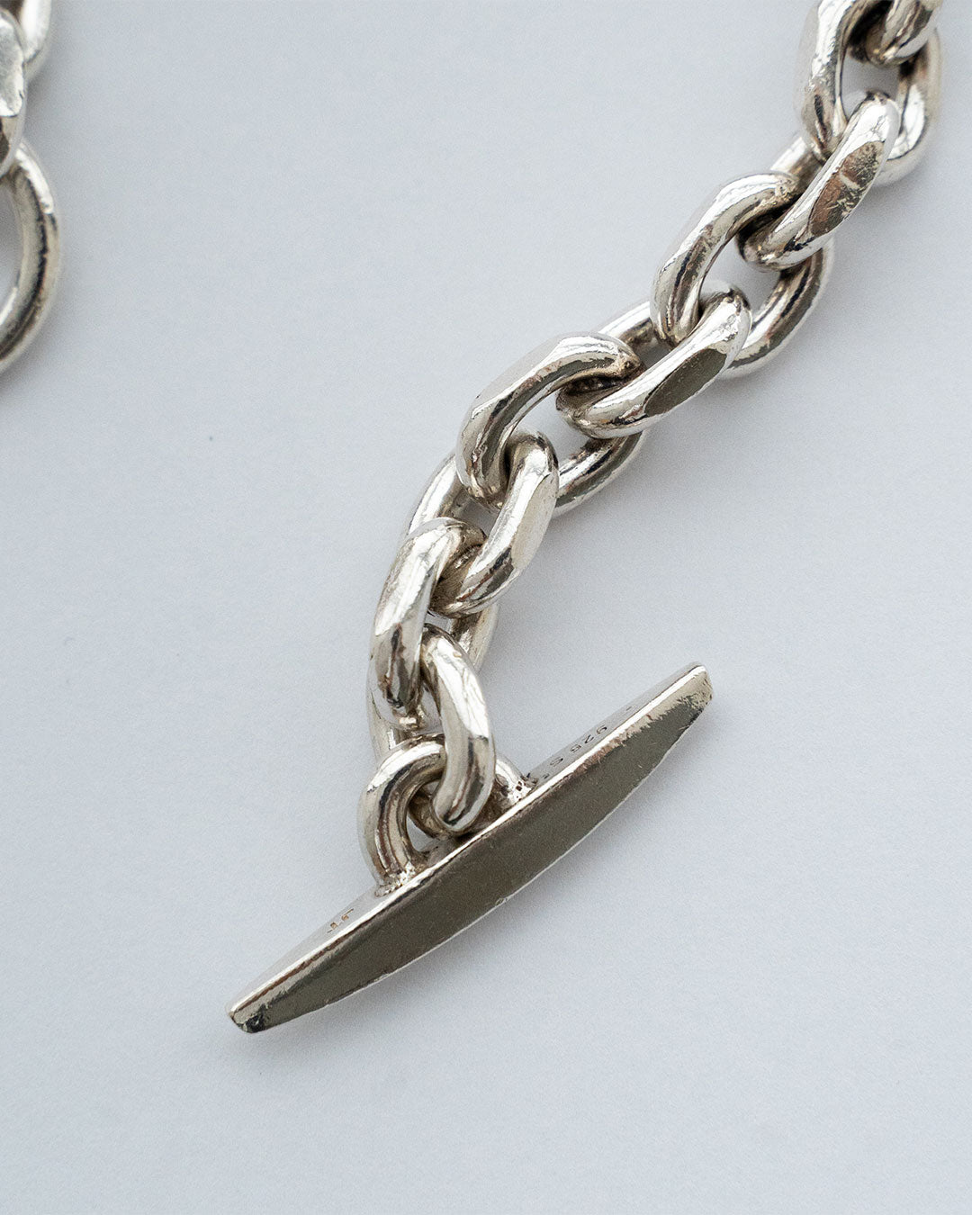 【VINTAGE】Danish Silver Heavy Chain Bracelet 『Johs Torlyk』