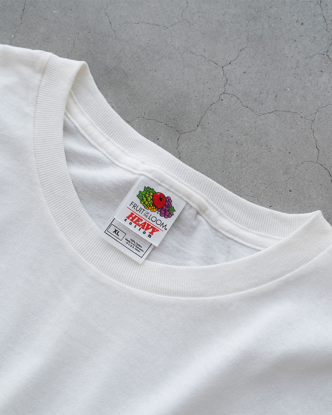 【DEADSTOCK】90-00s 『Fruit of The Loom』 HEAVY COTTON S/S Blank Tee