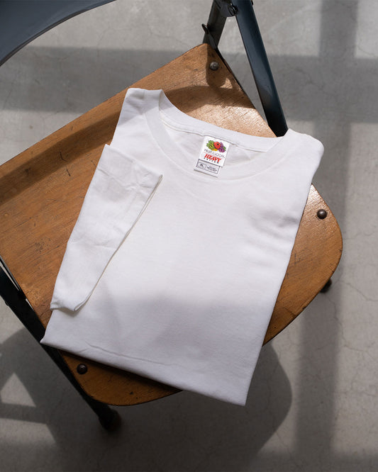 【DEADSTOCK】90-00s 『Fruit of The Loom』 HEAVY COTTON S/S Blank Tee