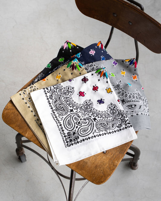 【Oaxaca】 Hand Embroidered Bandana 『made in USA』
